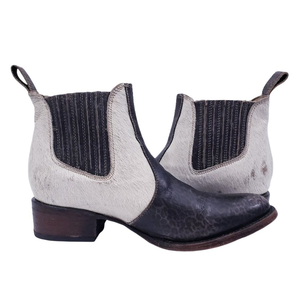 FREEBIRD BY STEVEN LASSO LEOPARD HAIRCALF BOOTIES - Picture 8 of 15